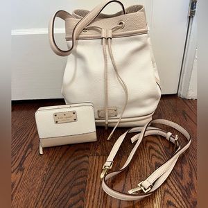 Kate Spade large bucket bag and matching wallet